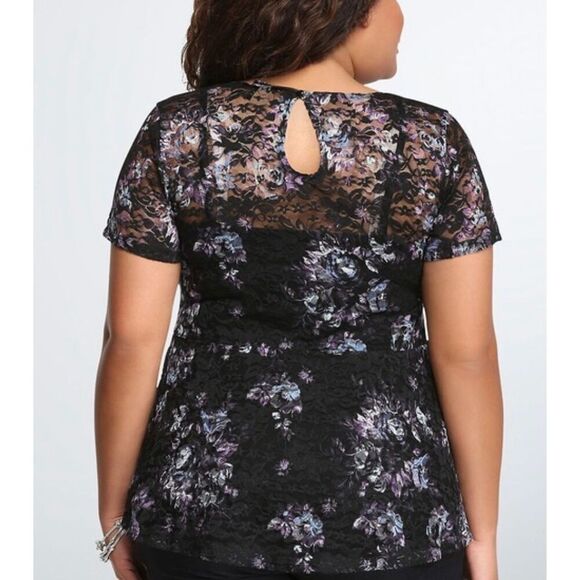 ✨Torrid Lace Peplum Sz 3 Blouse✨ - Picture 2 of 8